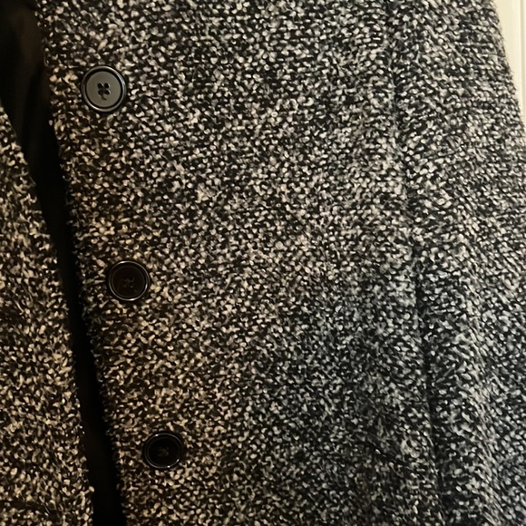 Black Melange Coat - Picture 3 of 4